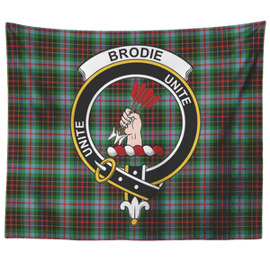 Wall Tapestry Brodie Tartan Clan Badge Scottish